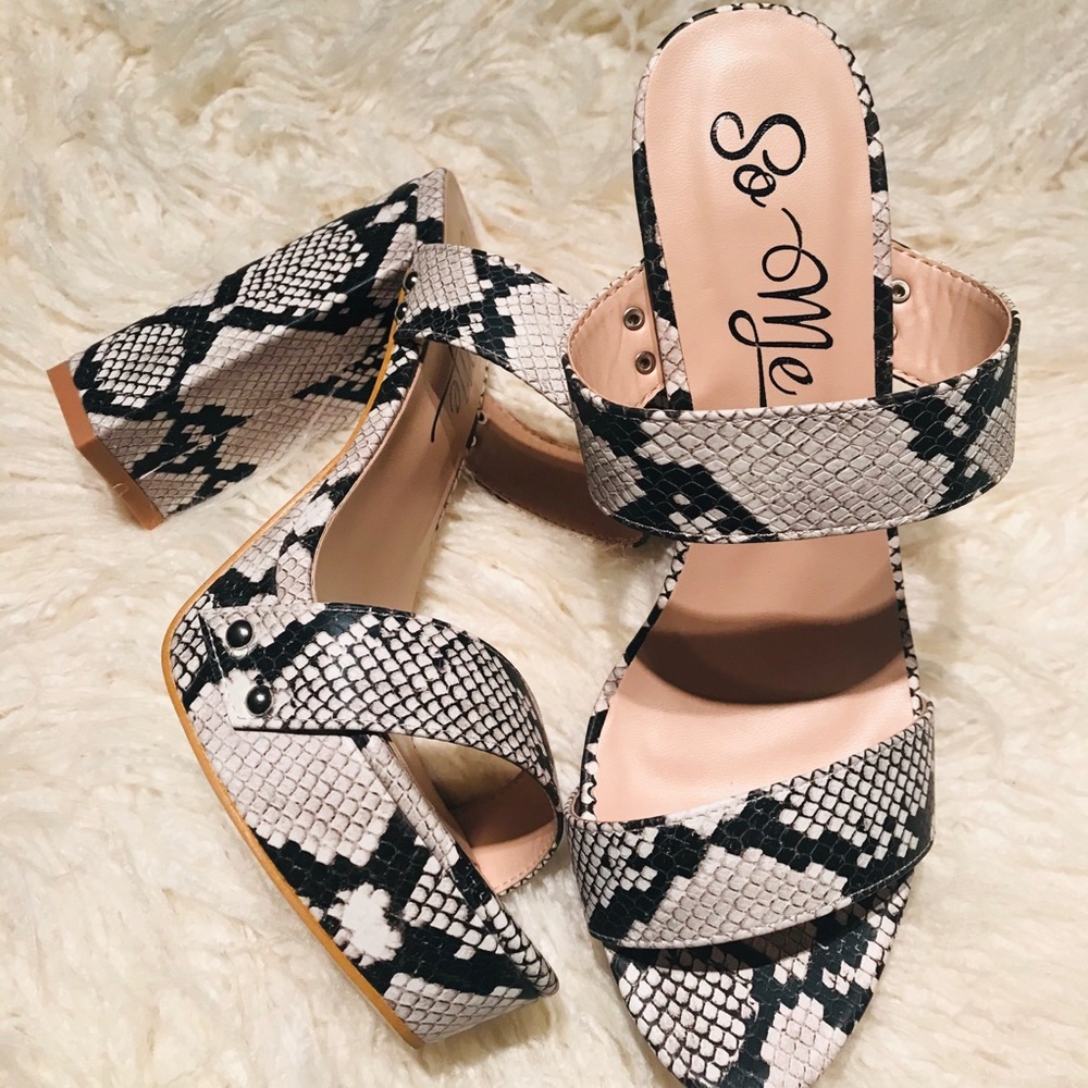 Slide On Tall Platform Heel